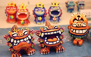 キュートな顔や威風堂々とした表情豊かなシーサー