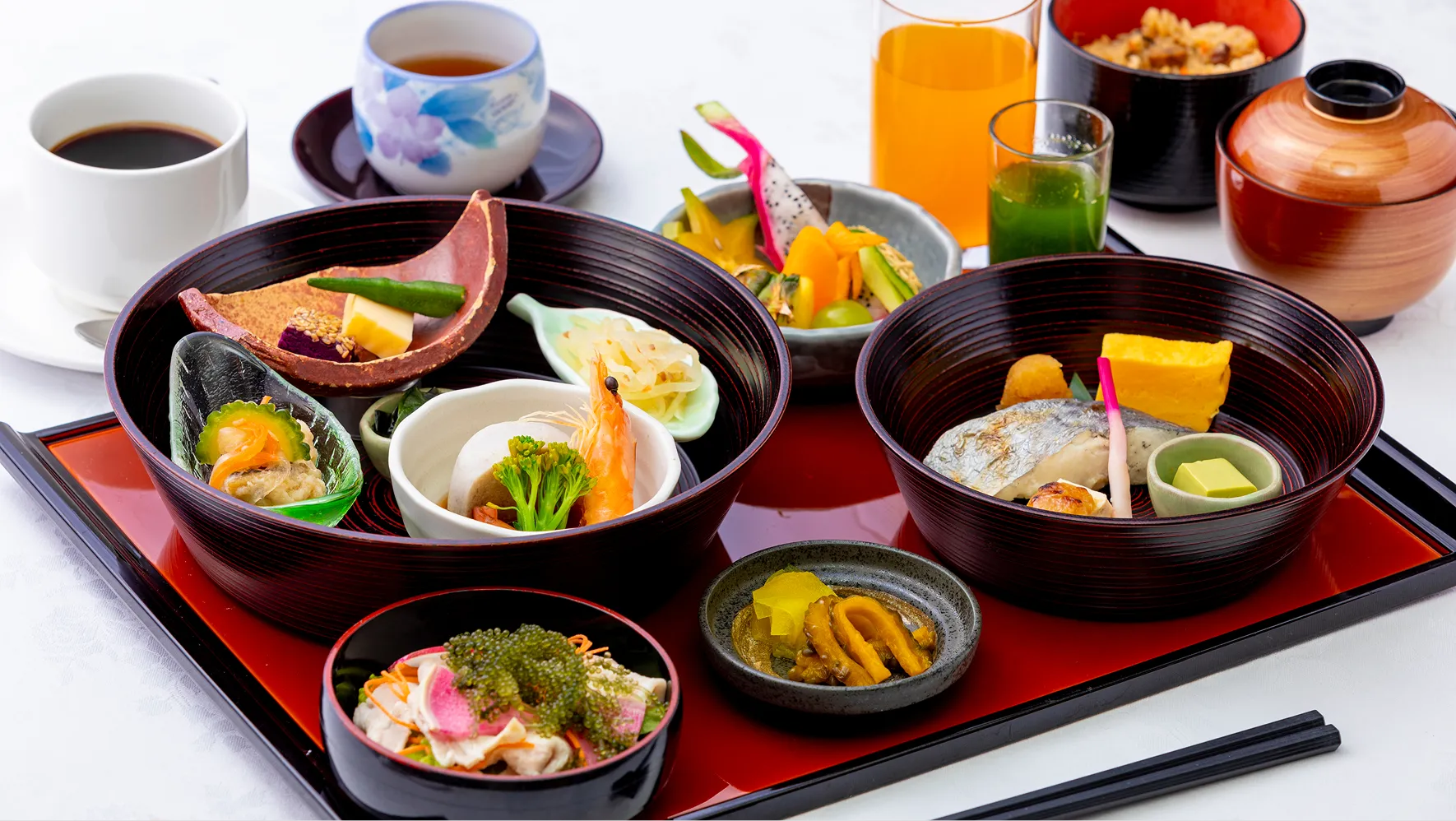 和洋沖縄ブッフェ／和食膳／洋食セット