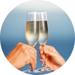 スパークリングワインとビール